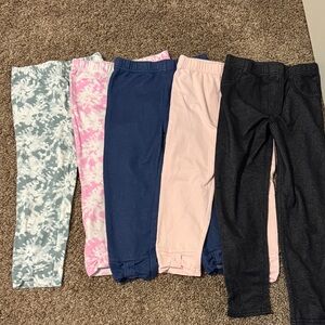 Stylish Kids Leggings Set - Blue, Pink, Black